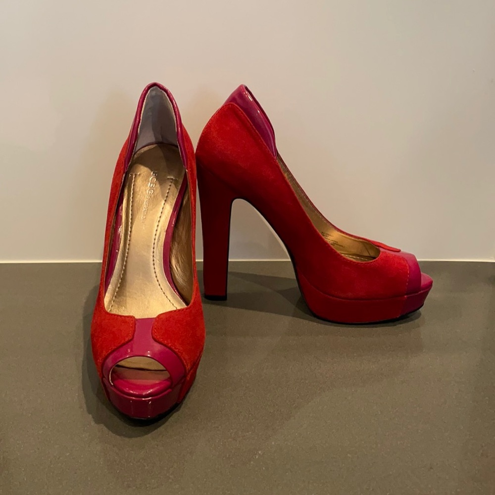 BCBGeneration Red & Pink Heels